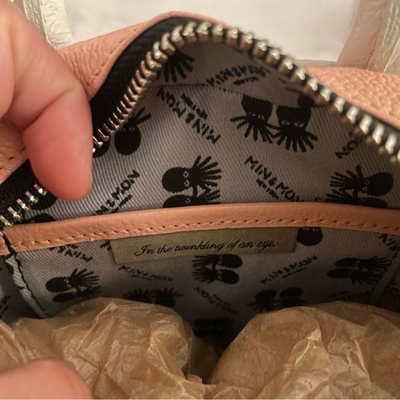 Min & Mon Peach and White Kids Bag with Fun Designs - Picture 7 of 8